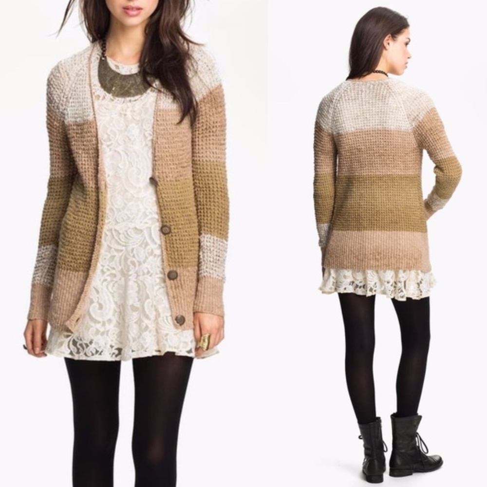 Free People Lake Tahoe Colorblock Cardigan